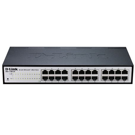 D-Link DGS-1100-24V2 Géré L2 Gigabit Ethernet (10/100/1000) 1U Noir