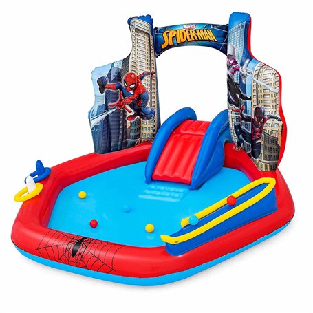 Piscine pour enfants Bestway Spiderman 211 x 206 x 127 cm Parc de jeux