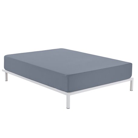 Drap housse Alexandra House Living Gris acier 200 X 210 cm