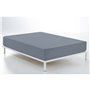 Drap housse Alexandra House Living Gris acier 200 X 210 cm