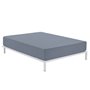 Drap housse Alexandra House Living Gris acier 135 x 210 cm