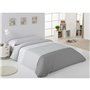 Parure de couette Alexandra House Living Blanc Gris Lit king size 3 Pièces