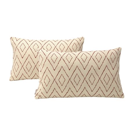 Housse de coussin Alexandra House Living Bordeaux 30 x 50 cm 2 Unités