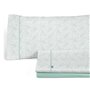 Jeu de draps Alexandra House Living Lara Vert tendre Lit 1 persone 3 Pièces