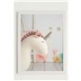 Cadre Crochetts Multicouleur Bois MDF Licorne 33 x 43 x 2 cm