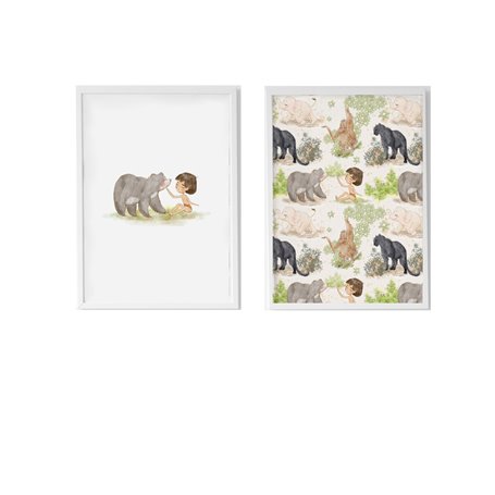 Feuilles Crochetts 30 x 42 x 1 cm Jungle 2 Pièces