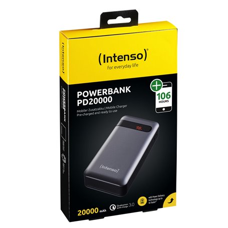 Powerbank INTENSO 7332354 Noir Anthracite 20000 mAh