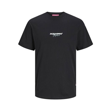 T-shirt à manches courtes homme Jack & Jones JORARUBA PUFF BRANDING TEE SS 12255557 Noir