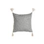 Coussin Home ESPRIT Blanc Gris Pompons Boho 45 x 15 x 45 cm