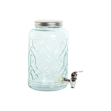 Distributeur d'eau Home ESPRIT Bleu Acier inoxydable Verre 3