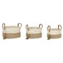 Set de basket Home ESPRIT Naturel Marron Clair Jute Moderne 41 x 30 x 33 cm (3 Pièces)