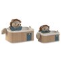 Set de basket Home ESPRIT Vert Naturel 40 x 32 x 27 cm (2 Pièces)