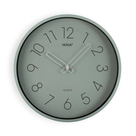 Horloge Murale Versa Vert Plastique Quartz 4 x 30 x 30 cm