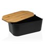 Corbeille à Pain Versa Noir Bambou polypropylène 18,5 x 12 x 33 cm