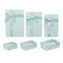 Set de boîtes décoratives Vert Carton Lien 3 Pièces