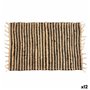 Tapis Noir Naturel Rayures 60 x 1 x 90 cm (12 Unités)