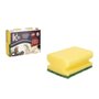 Lot de tampons à récurer Jaune Vert Polyuréthane Fibre abrasive 4 Pièces (11 Unités)