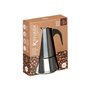 Cafetière Italienne Noir Argenté Acier 4 Tasses
