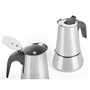 Cafetière Italienne Noir Argenté Acier 4 Tasses