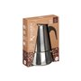 Cafetière Italienne Noir Argenté Acier 6 Tasses