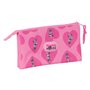 Trousse Fourre-Tout Double Minnie Mouse Loving Rose 22 x 12 x 3 cm