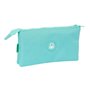 Trousse Fourre-Tout Triple Benetton Letter Vert 22 x 12 x 3 cm