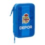 Plumier double R. C. Deportivo de La Coruña Bleu 12.5 x 19.5 x 4 cm (28 Pièces)