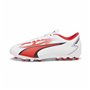 Chaussures de foot pour Enfants Puma Ultra Play MG Blanc Rouge