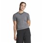 T-shirt à manches courtes femme Adidas 3 stripes Essentials Gris clair