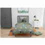 Parure de couette Roupillon Animals 140 x 200 cm Vert Kaki 2 Pièces