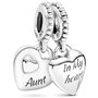 Pendentif Femme Pandora AUNT & NIECE SPLIT HEART