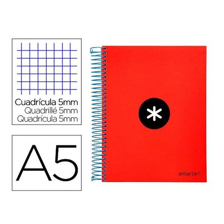 Cahier Antartik KD32 A5 120 Volets Rouge