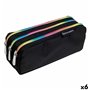 Trousse Fourre-Tout Triple Exacompta Rainbow Noir 22