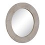 Miroir mural Blanc Naturel Verre Bois de manguier Bois MDF Vertical Rond 61 x 2
