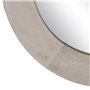 Miroir mural Blanc Naturel Verre Bois de manguier Bois MDF Vertical Rond 61 x 2,5 x 61 cm