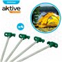 Sardines de camping Aktive 25 cm 4 Pièces Ø 8 mm (24 Unités)