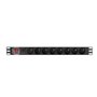 Rallonge 19'' 8 Tomas Schuko avec Interrupteur On/Off Lanberg PDU-08E-0200-BK (2 m)