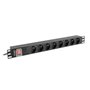 Rallonge 19'' 6 Tomas Schuko Lanberg PDU-06E-0200-BK (2 m)