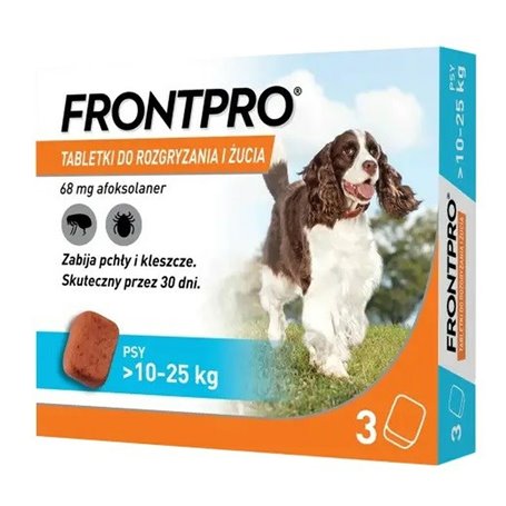 Comprimés FRONTPRO 612473 15 g 3 x 68 mg Convient aux chiens jusqu'à >10-25 kg