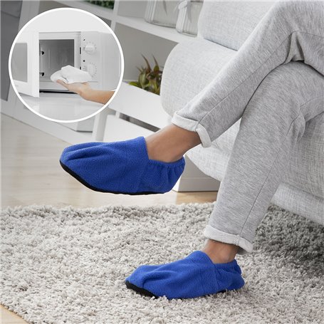 Chaussons Chauffants Micro-ondes InnovaGoods Bleu