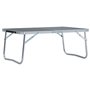 vidaXL Table pliable de camping Gris Aluminium 60x40 cm