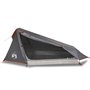 vidaXL Tente de camping tunnel 1 personne gris et orange imperméable