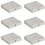 vidaXL Bouchons de poteau de clôture 6 pcs Métal galvanisé 91x91 mm