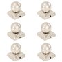 vidaXL Bouchons de poteau 6 pcs Globe final Acier inoxydable 71x71 mm