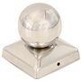 vidaXL Bouchons de poteau 6 pcs Globe final Acier inoxydable 71x71 mm