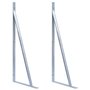 vidaXL Supports pour poteau de clôture 2 pcs Acier galvanisé