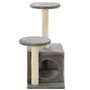 vidaXL Arbre à chat avec griffoirs en sisal 60 cm Gris