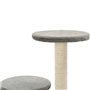 vidaXL Arbre à chat avec griffoirs en sisal 60 cm Gris