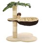 vidaXL Arbre à chat avec griffoir en sisal 50 cm Beige et Marron