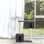 vidaXL Arbre à chat avec griffoirs en sisal Gris foncé 60 cm